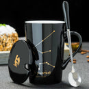 Caneca Zodiacal em Cerâmica com Tampa e Colher