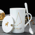 Caneca Zodiacal em Cerâmica com Tampa e Colher