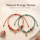 Pulseira Trançada Zodiacal com Pedra Natural