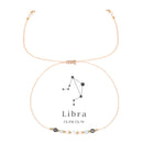 Pulseira Zodiacal com Pedra Natural e Corda Trançada