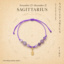 Pulseira Trançada Zodiacal com Pedra Natural