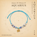 Pulseira Trançada Zodiacal com Pedra Natural