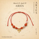 Pulseira Trançada Zodiacal com Pedra Natural
