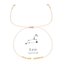 Pulseira Zodiacal com Pedra Natural e Corda Trançada