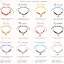 Pulseira Trançada Zodiacal com Pedra Natural