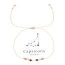 Pulseira Zodiacal com Pedra Natural e Corda Trançada